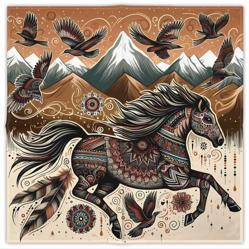 🏜️ Southwest Tribal Style Boho Western Horse Scarf Bandana